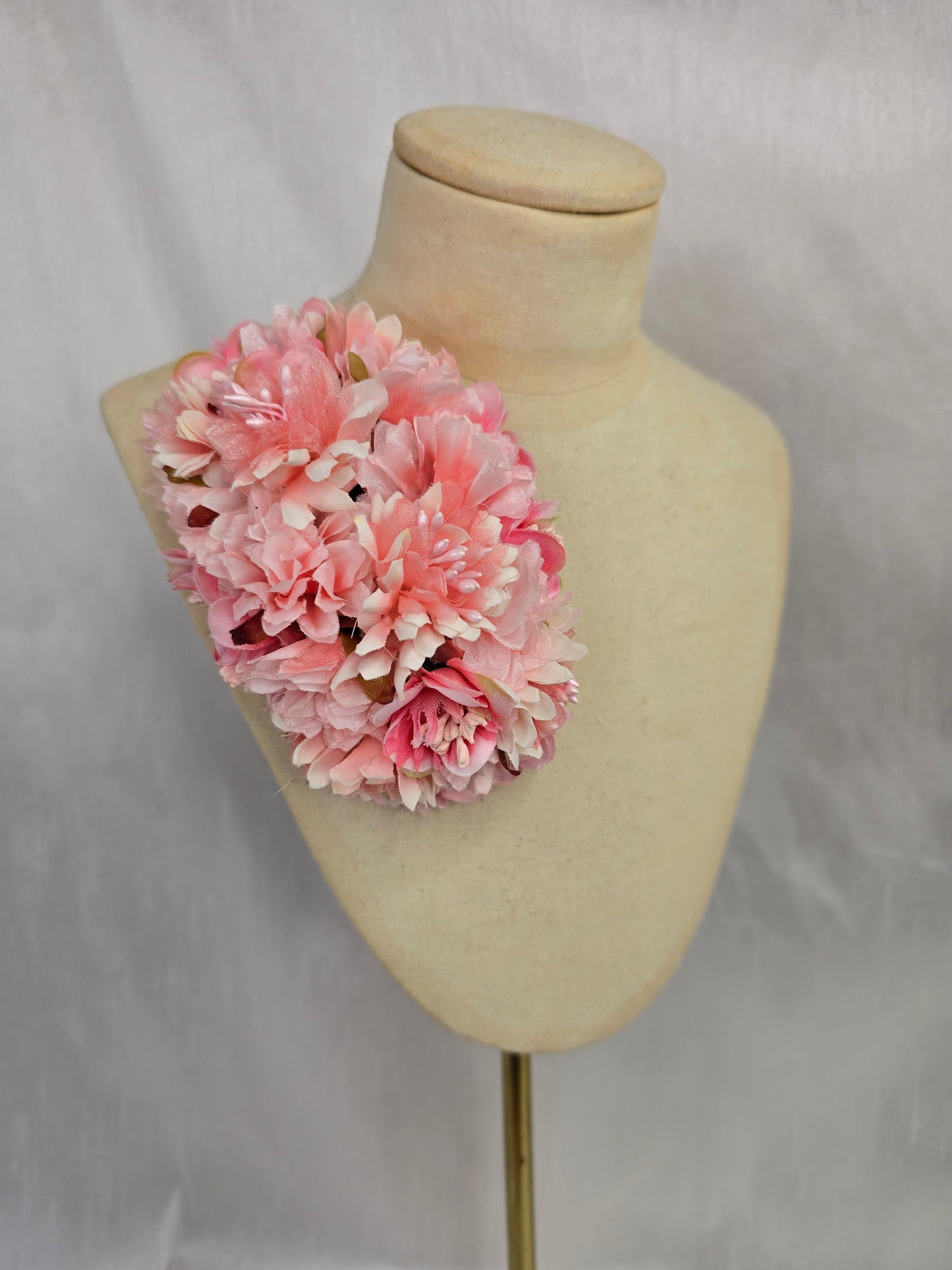 Medium pale pink hair flower/corsage