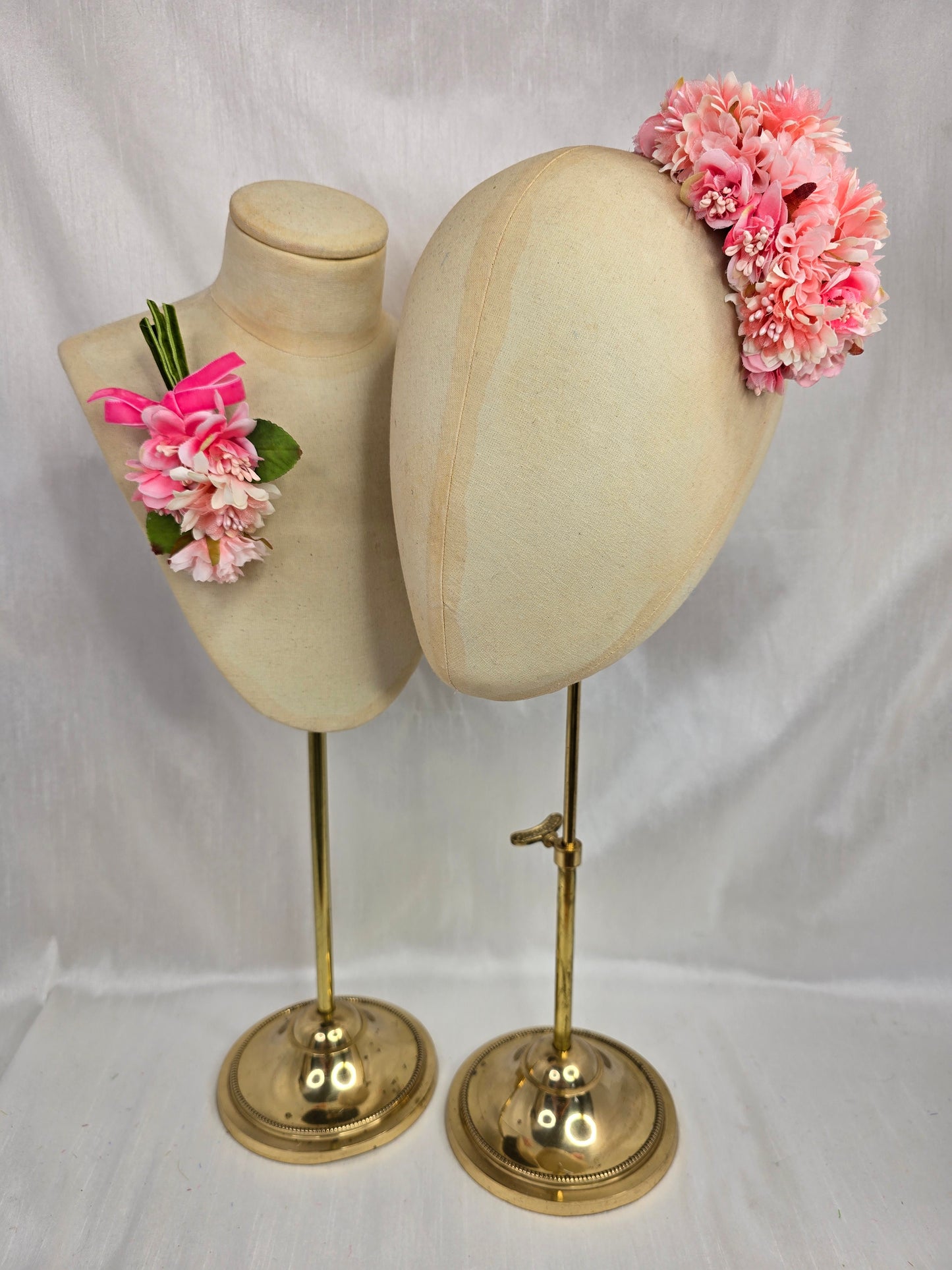 Medium pale pink hair flower/corsage