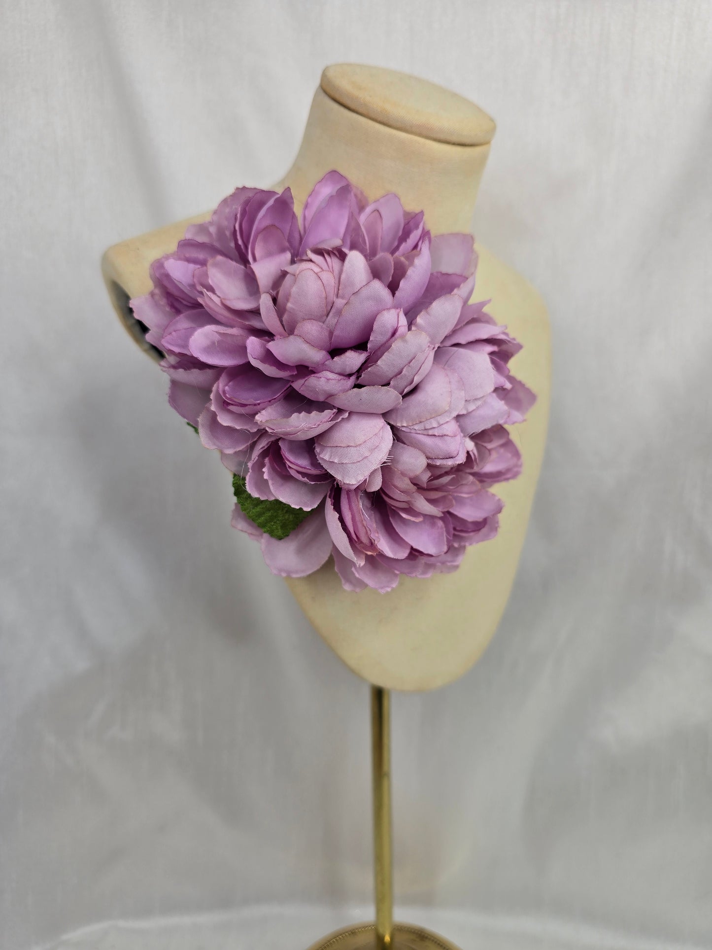 Lilac dahlia hair flower/corsage