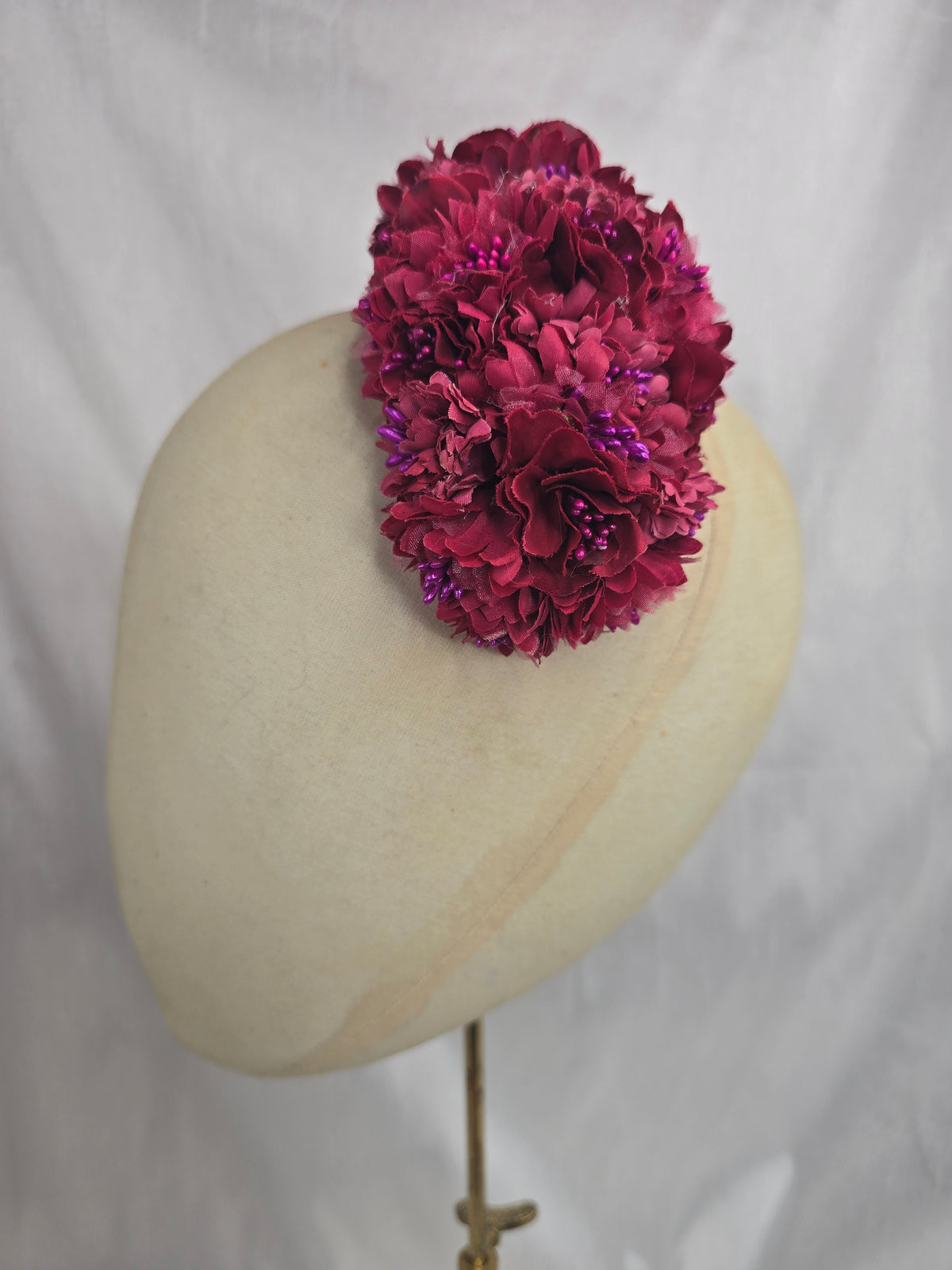 Autumn pink blossom hair flower/corsage