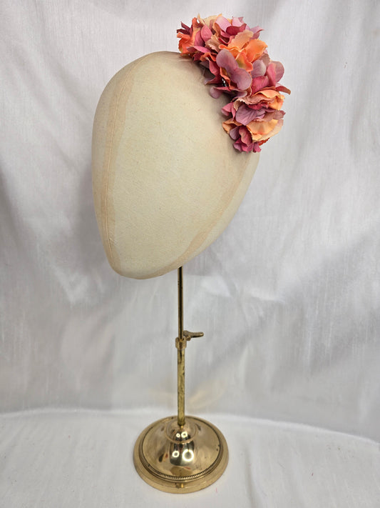 Apricot hydrangea hair flower/corsage