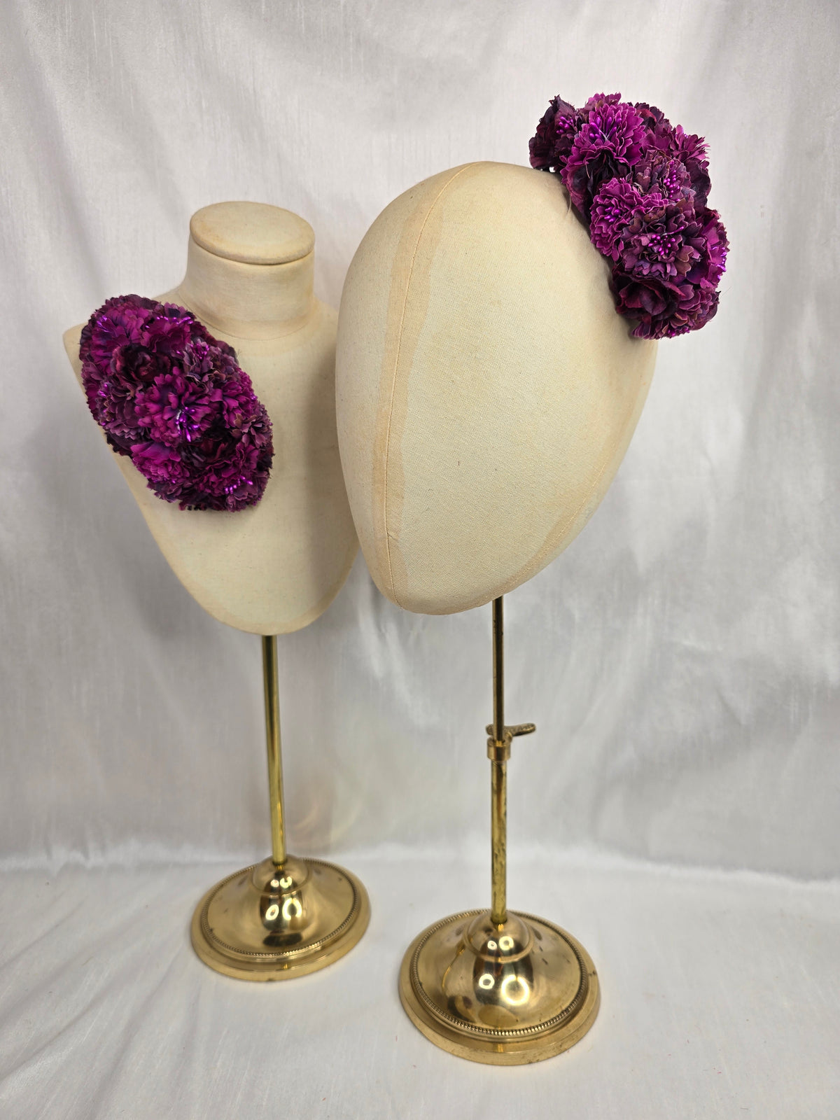 Autumn purple blossom hair flower/corsage