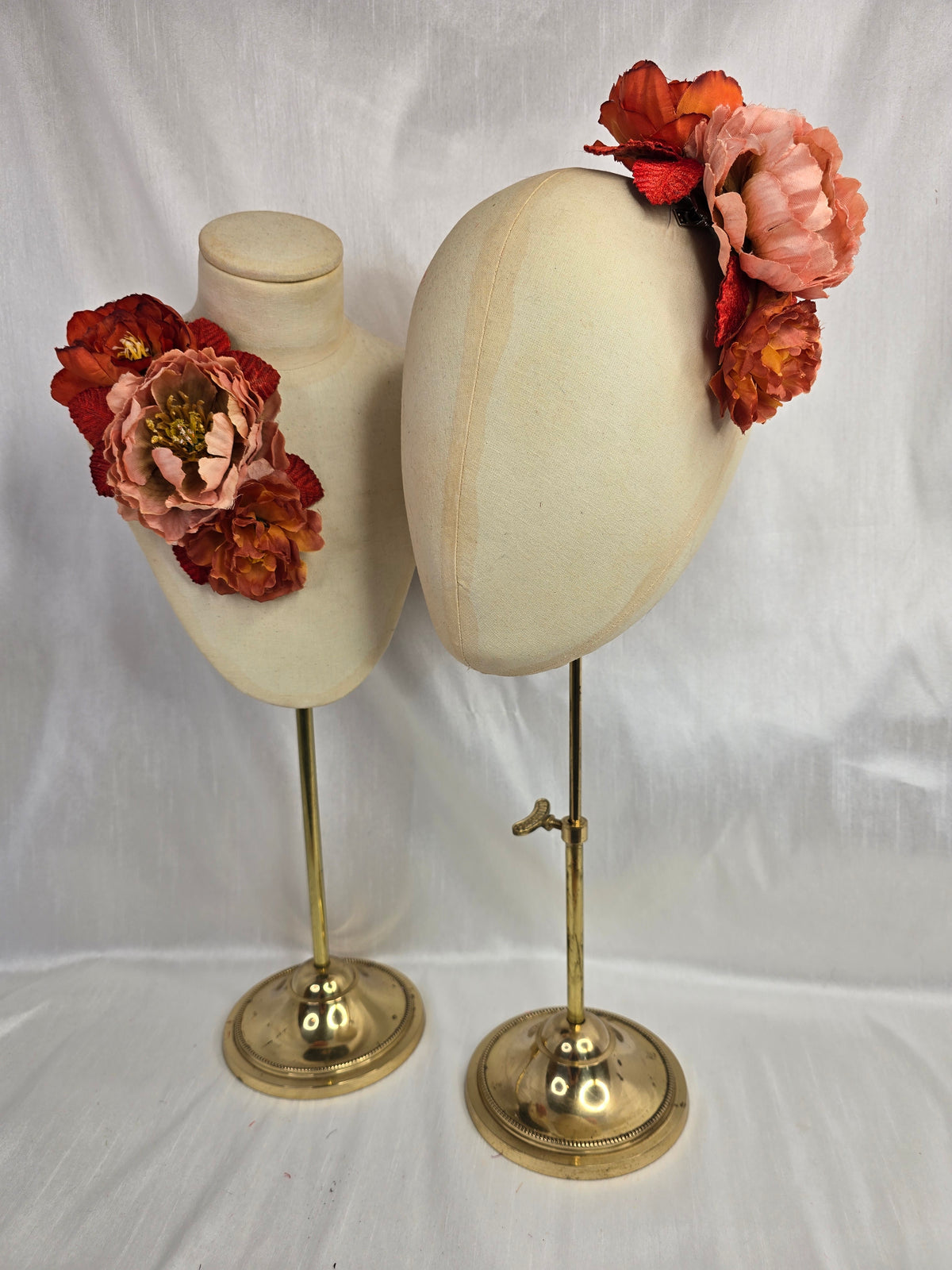 Autumn orange hair flower/corsage