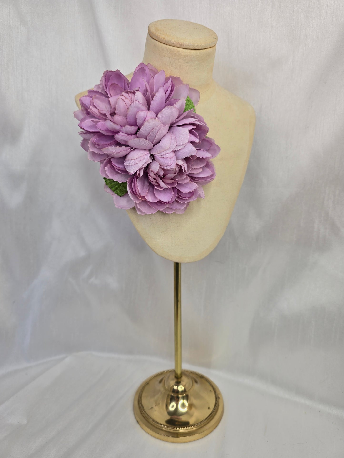 Lilac dahlia hair flower/corsage