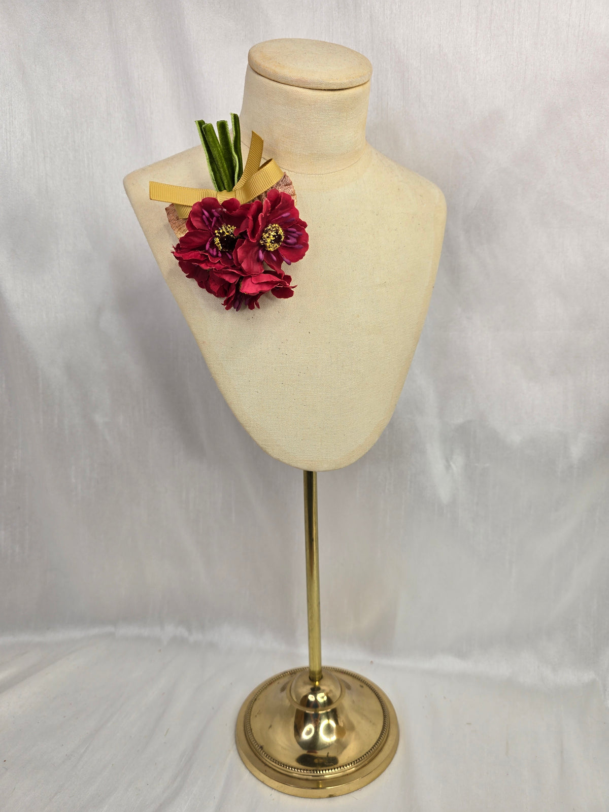 Autumn red anemone corsage