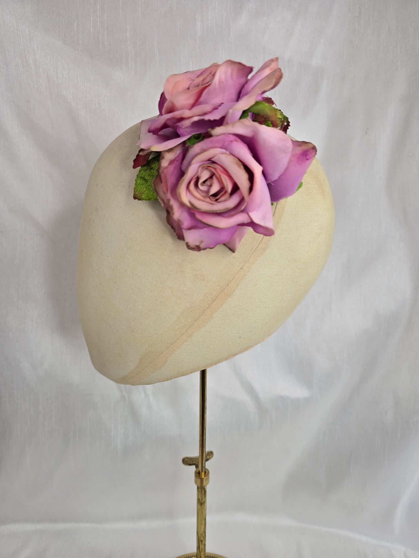 Lilac and pink rose hair flower