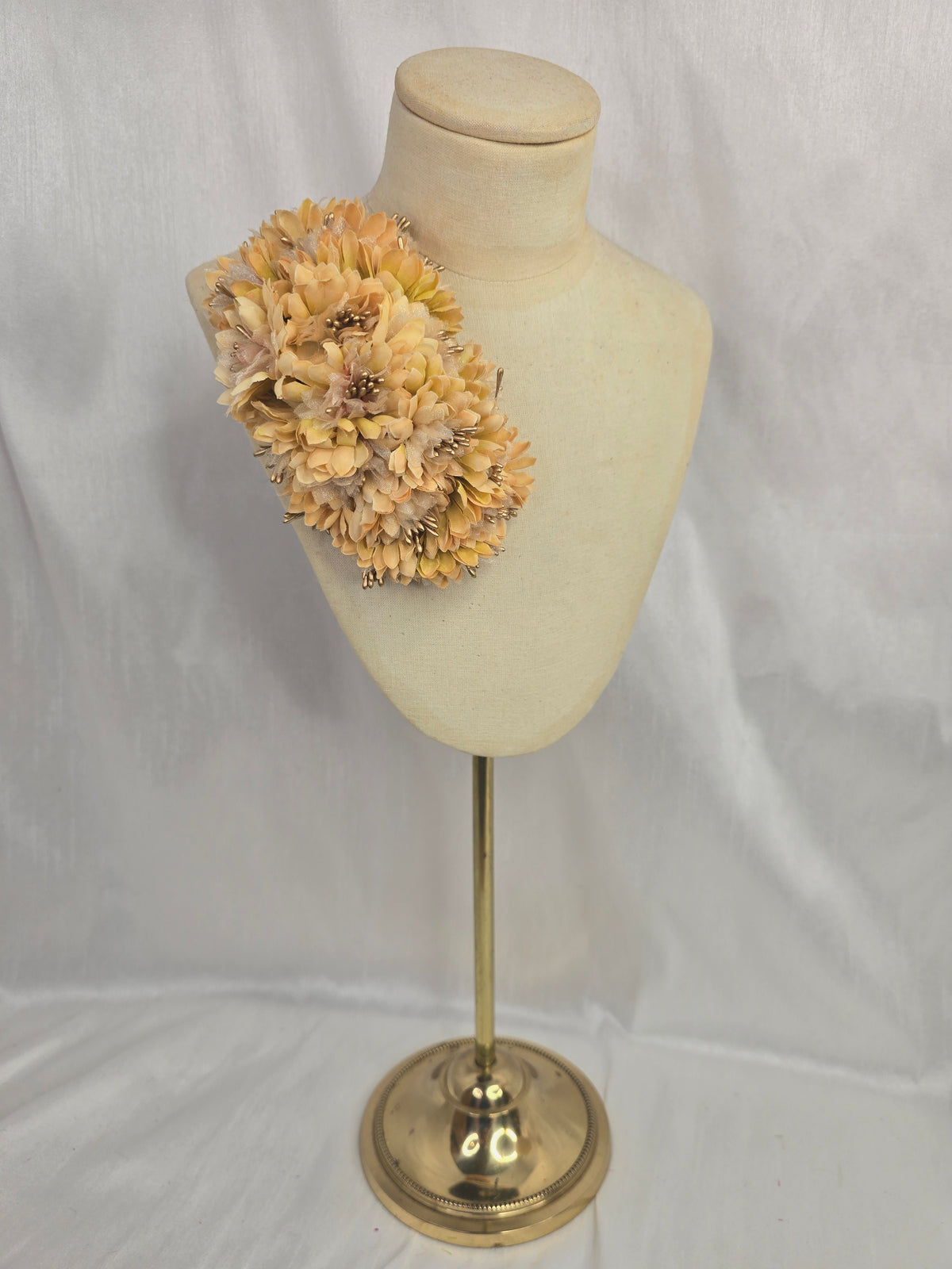 Autumn yellow blossom hair flower/corsage