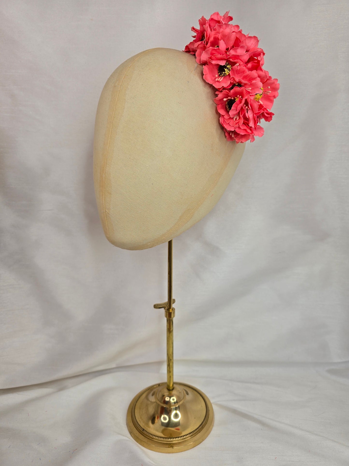 Watermelon anemone hair flower/corsage