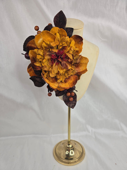Extra large mustard and brown corsage
