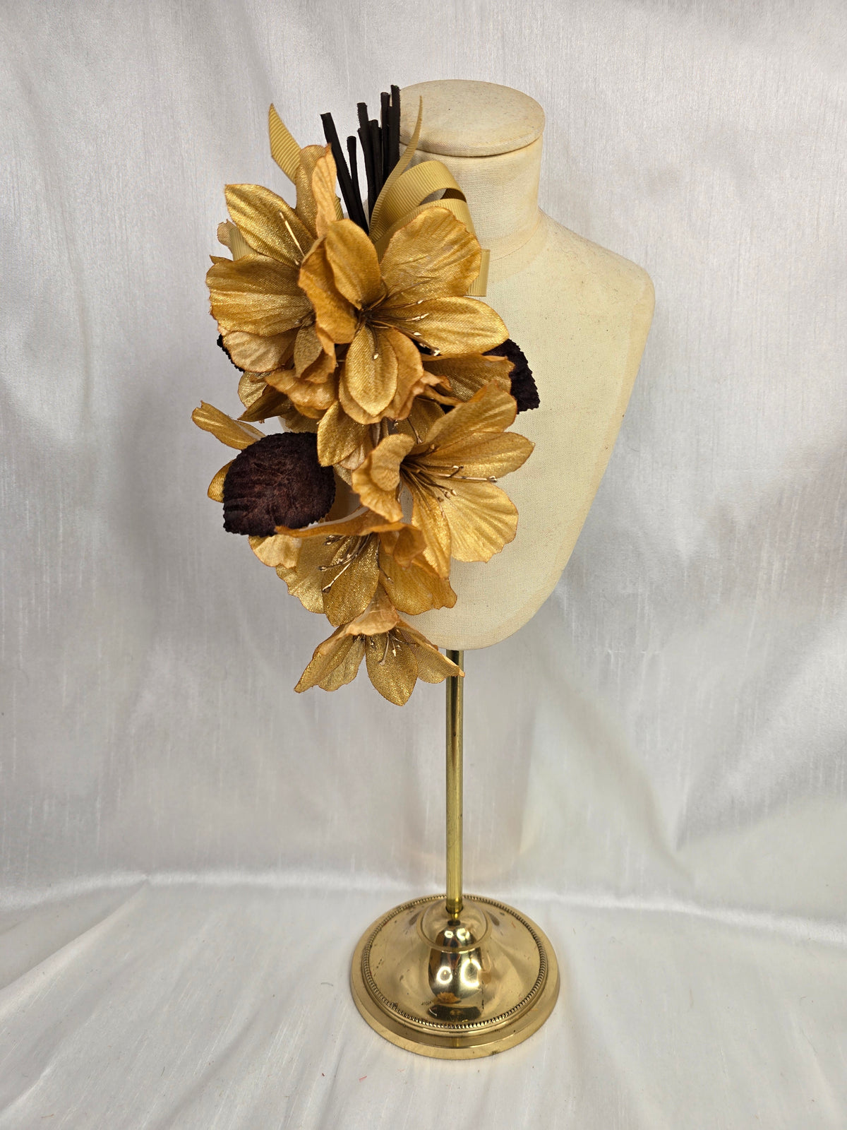 Xl autumn golden yellow hair flower and corsage set