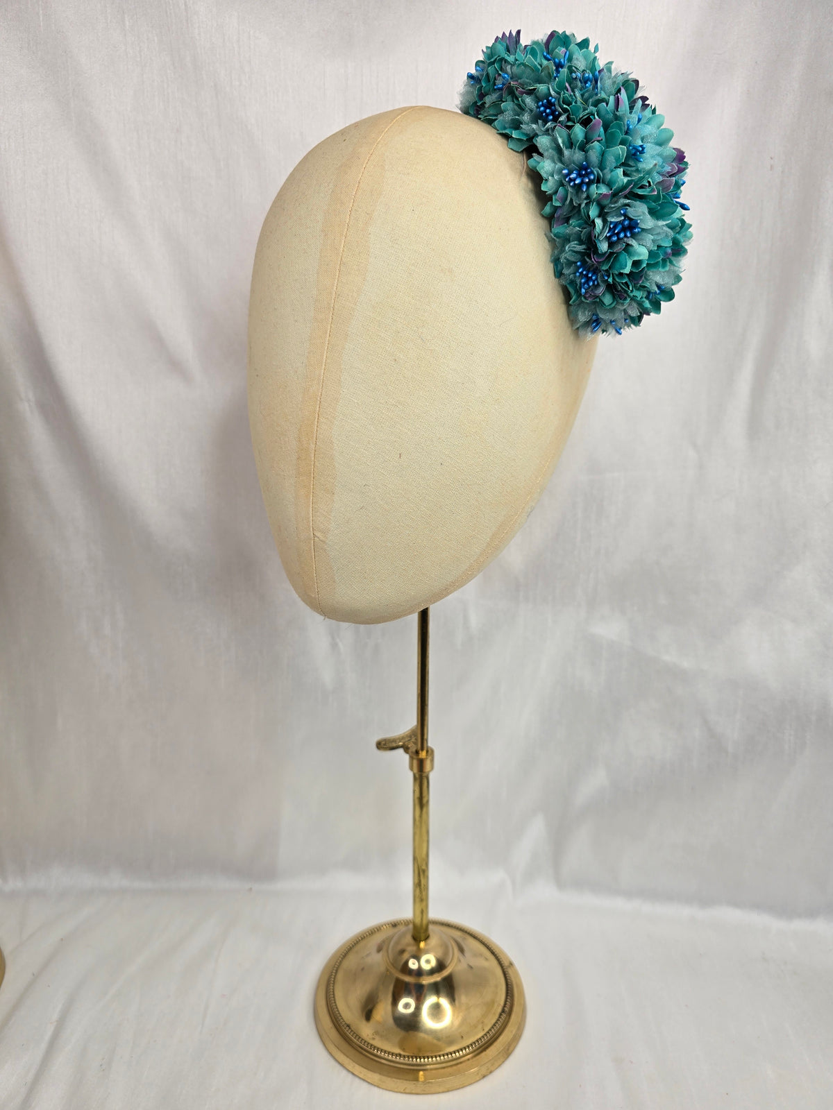 Teal blossom hair flower/corsage