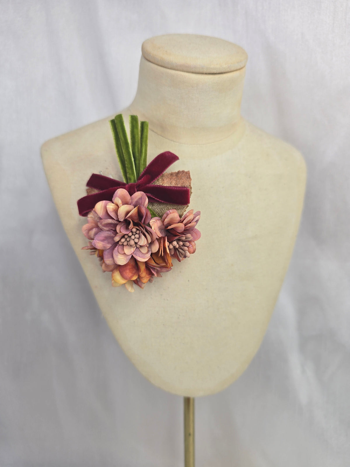 Autumn orange blossom corsage