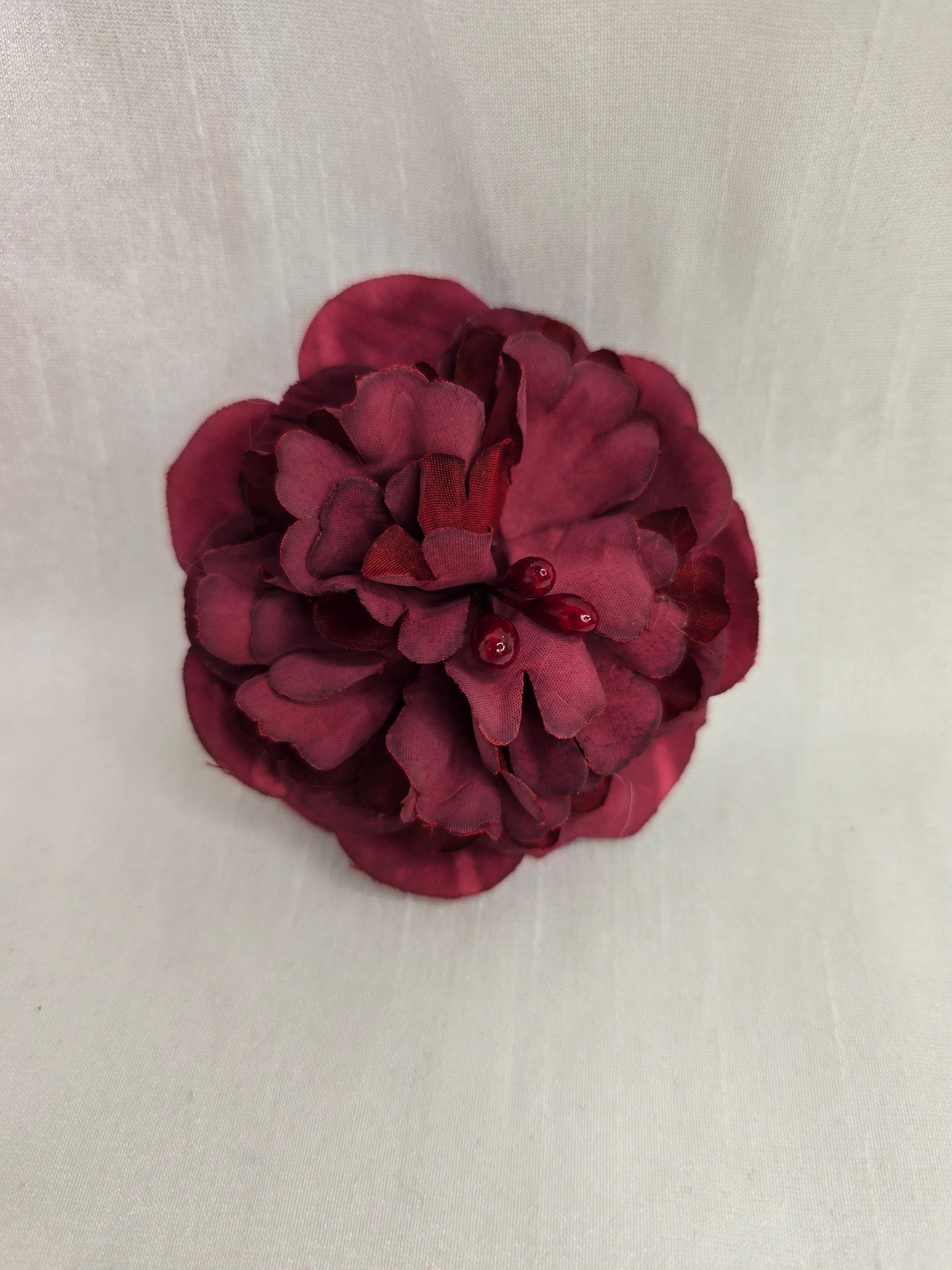 Set of 5 mix & match hair flowers/corsages - chartreuse, maroon, teal