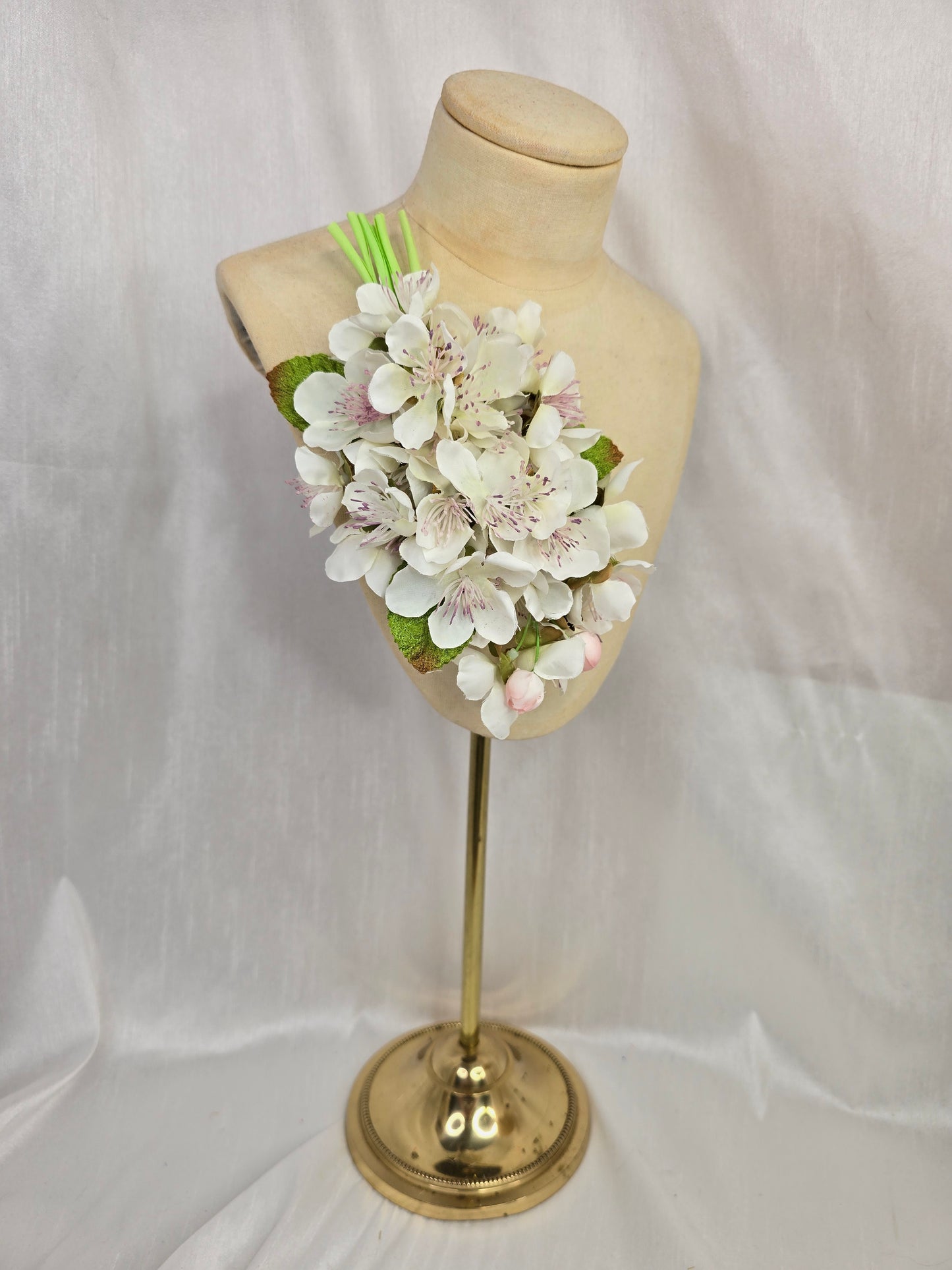 Large white cherry blossom corsage