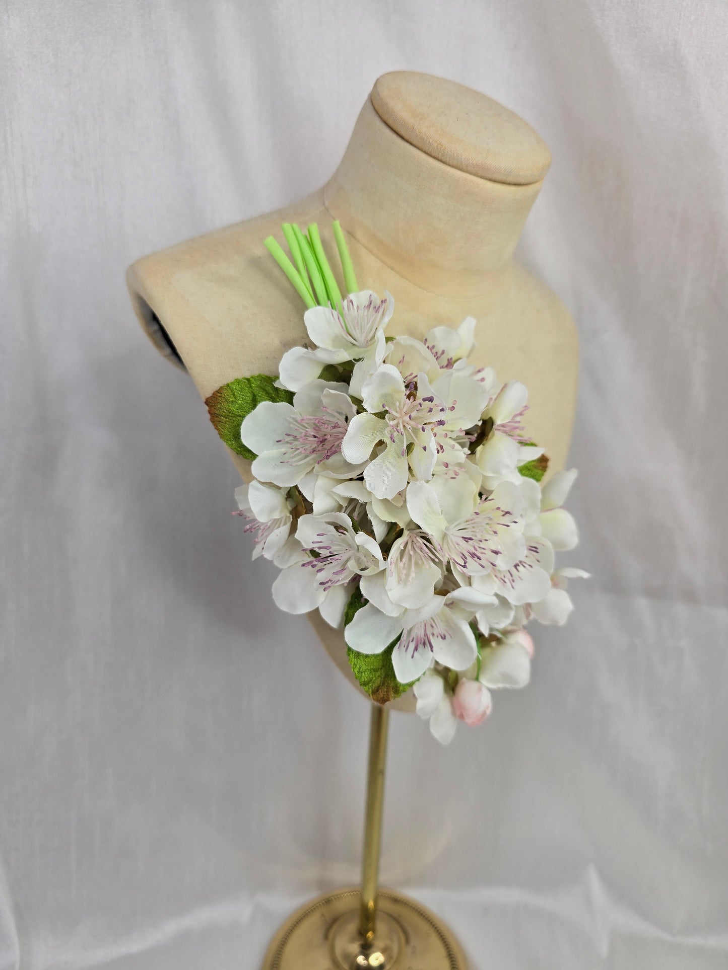 Large white cherry blossom corsage